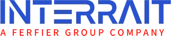 A graphic with a blue background and red peaks at the bottom, resembling a stylized chart or design element.