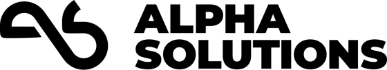 A simple black silhouette of a cat sitting upright, with a long tail curled around its body.