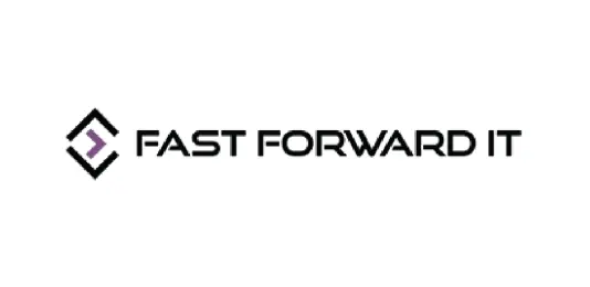 Logo featuring the text 'FAST FORWARD IT' with a stylized arrow symbol, emphasizing technology and innovation.
